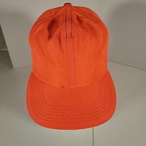 Hunters Orange Fitted Hat‎ by Paramount Headware Size Small With Ear Covers